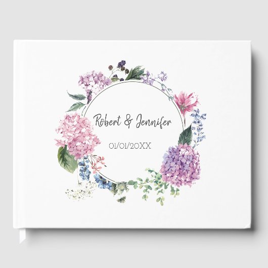 Hydrangea bloemkool met tong gastenboek (Voorkant)