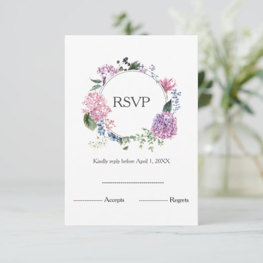 Hydrangea bloemkrans RSVP (Staand voorkant)