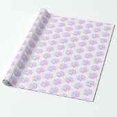 Hydrangea bloesems op wit cadeaupapier (Uitgerold)