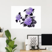 Hydrangea bloessuma poster (Thuiskantoor)