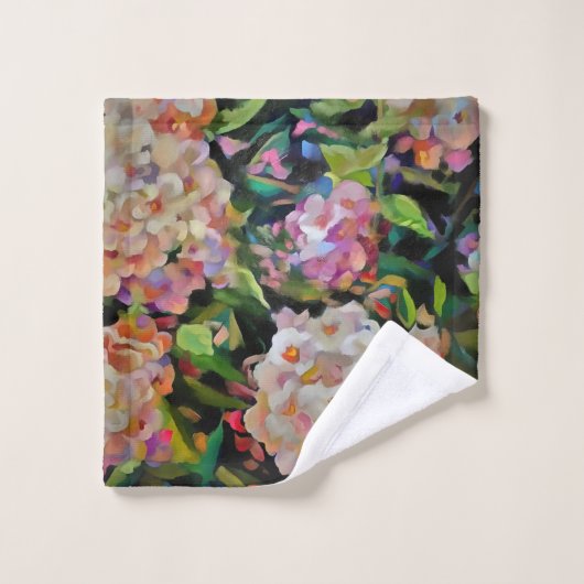 Hydrangea Blossom Art Décoratif Floral Rose (Gant de toilette)
