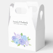 Hydrangea Blue and Light Lavender Wedding Bedankdoosjes (Geopend)