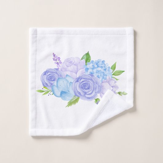 Hydrangea Blue et Lavender Mariage clair (Gant de toilette)