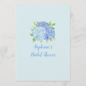 Hydrangea Blue Floral Vrijgezellenfeest Game Kaart (Achterkant)