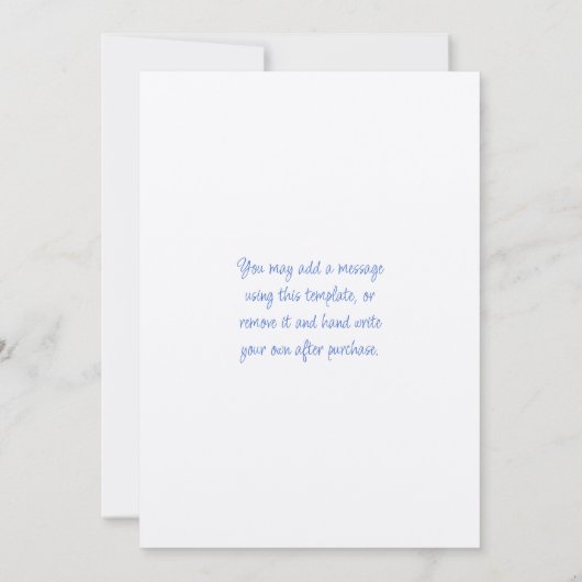 Hydrangea Blue Flower Bedankt bericht Kaart (Achterkant)