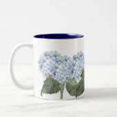 Hydrangea Blue Flowers Contraste Mug (Gauche)