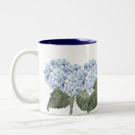 Hydrangea Blue Flowers Contraste Mug (Gauche)