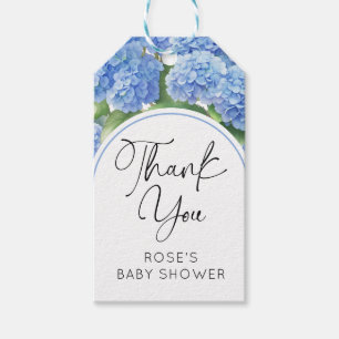 Hydrangea Blue Flowers Het is een Boy Baby shower Cadeaulabel