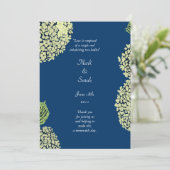 Hydrangea Blueberry Wedding Programme (Debout devant)