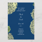 Hydrangea Blueberry Wedding Programme Programma (Voorkant)