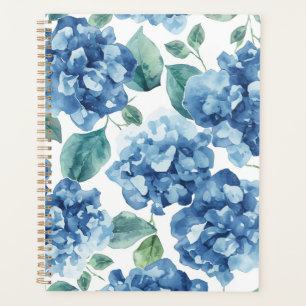 Hydrangea Blues Motif Fleur Fleurie Aquarelle