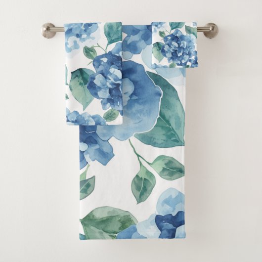 Hydrangea Blues | Motif Fleur Fleurie Aquarelle (En situation)