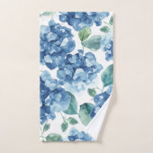 Hydrangea Blues | Motif Fleur Fleurie Aquarelle (Serviette à main)