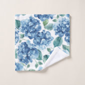 Hydrangea Blues | Motif Fleur Fleurie Aquarelle (Gant de toilette)