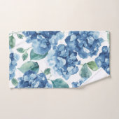 Hydrangea Blues | Motif Fleur Fleurie Aquarelle (Serviette à main)