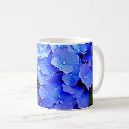 Hydrangea Blues Mug ou Cup (Devant droit)
