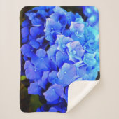 Hydrangea Blues Sherpa Deken (Voorkant)