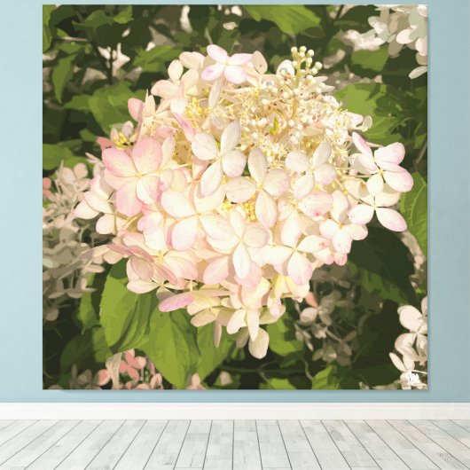 Hydrangea - Blush - Impression en toile (Insitu (Plancher de Bois))