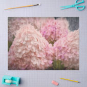 Hydrangea Blush Pink Floral Wood Decoupage Tissuepapier (Craft)