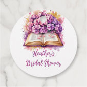 Hydrangea Boek Thema Bedankjes Labels (Achterkant)