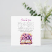 Hydrangea Boek Thema Bedankkaart (Staand voorkant)