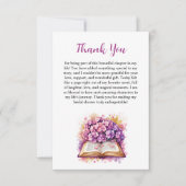 Hydrangea Boek Thema Bedankkaart Kaart (Voorkant)