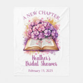 Hydrangea Boek Thema Bruidsfeest Fleece Deken (Voorkant)