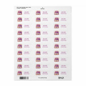 Hydrangea Boek Thema Retouradres Label (Full Sheet)