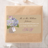 Hydrangea Boeket Bruiloft Label (Insitu)