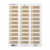 Hydrangea Boeket Bruiloft Label (Full Sheet)