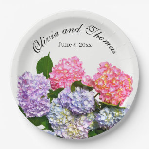 Hydrangea Boeket roze blauw paars bloem Papieren Bordje