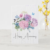 Hydrangea boeket voor Jubileum Kaart (Gele Bloem)