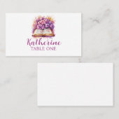 Hydrangea Book Theme Place Cards Plaatskaartje (Voorkant / Achterkant)