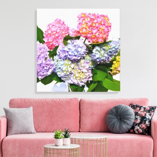 Hydrangea Bouquet Canvas Afdruk (Insitu (Woonkamer))