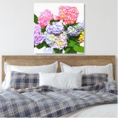 Hydrangea Bouquet Canvas Afdruk (Insitu (Slaapkamer))