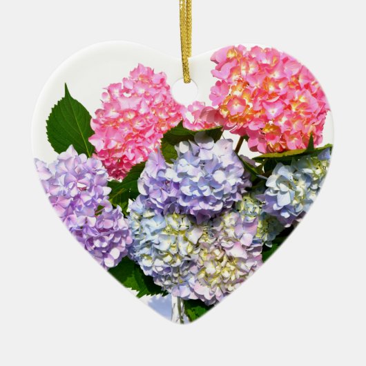 Hydrangea Bouquet Keramisch Ornament (Voorkant)