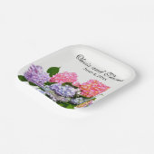 Hydrangea Bouquet Papieren Bordje (Gebogen)