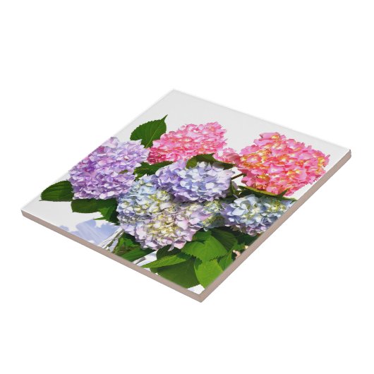 Hydrangea Bouquet Tegeltje (Zijkant)