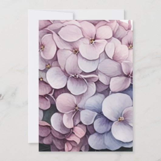 Hydrangea bruids douche uitnodiging (Achterkant)