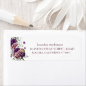 Hydrangea Bruidsfeest Retouradres Label (Insitu)
