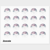 Hydrangea Bruidsfeesticker Ronde Sticker (Vel)