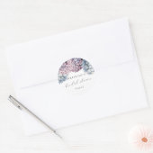 Hydrangea Bruidsfeesticker Ronde Sticker (Envelop)