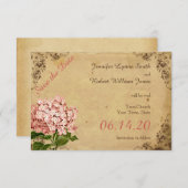 Hydrangea Bruiloft Save the Date (Voorkant / Achterkant)