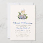 Hydrangea Brunch Bubbly Invitation de la douche nu (Devant)