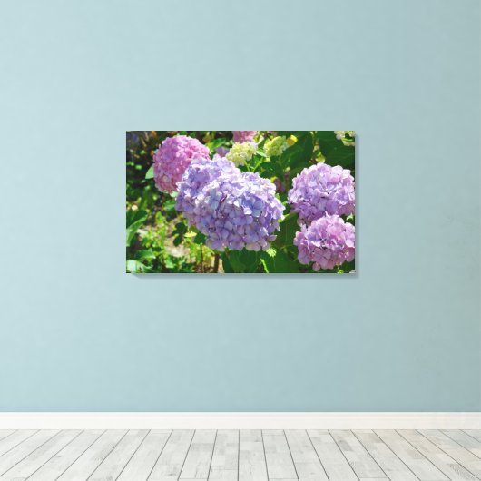 Hydrangea Canvas Afdrukken (Insitu (Houten vloer))