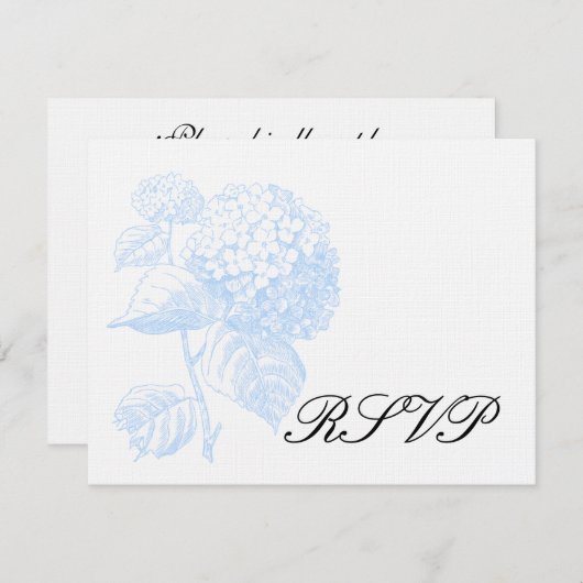 Hydrangea CARTES DE MARIAGE FORMALES (Devant / Derrière)