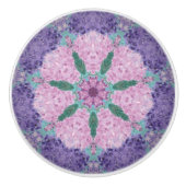 Hydrangea Ceramic Knob. Keramische Knop (Voorkant)