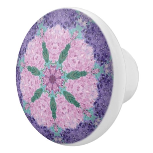 Hydrangea Ceramic Knob. Keramische Knop (Rechts)