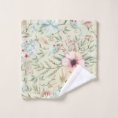 Hydrangea Coeurs et Bébé Oiseaux Serviettes de bai (Gant de toilette)