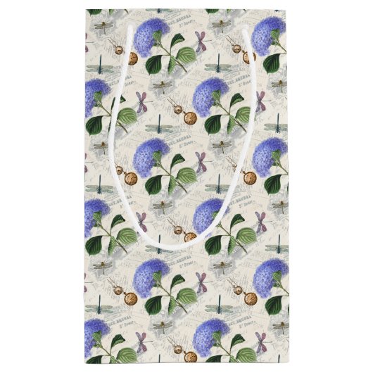 Hydrangea Collage Klein Cadeauzakje (Achterkant)